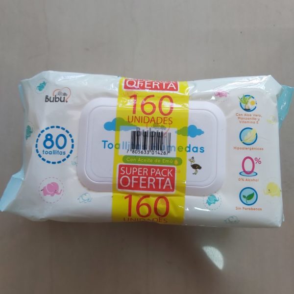 Toallitas bebé Bodyplus aloe pack 3 80 unidades